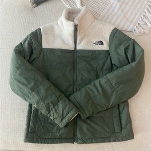 The North Face Green and Cream Jacket